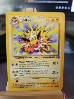 Pokemon TCG Jolteon Jungle Non-Holo Rare Card 1999 Near Mint Condition 20/64 - Image 1