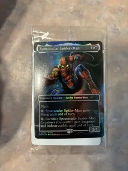 Magic The Gathering Spectacular Spider-Man Battle Damage Card Marvel Legends - Image 1