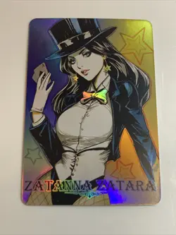 Zatanna Zatara Justice League Goddess Anime Waifu Holo Art Card ACG Sketch Girl - Image 1