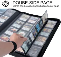 1000+ Pockets Trading Card Binder Holds 1024 Trading Cards 16 Pocket Ringless - Image 4