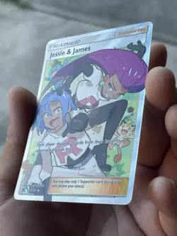 Jessie & James Hidden Fates Full Art Holo Ultra Rare 68/68 NM/N Pokemon Card - Image 4