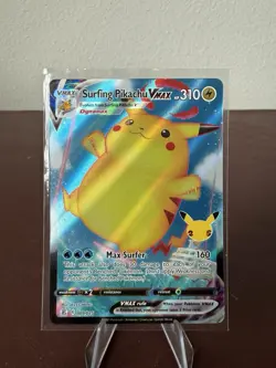 Surfing Pikachu VMAX 009/025 Celebrations Ultra Rare Holo Pokemon Card NM - Image 1