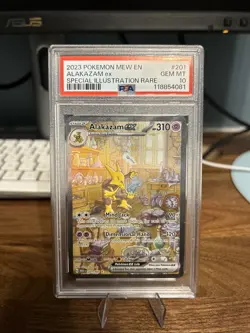 Pokemon Alakazam EX Holo Card 201/165 SV Scarlet & Violet 151 PSA Gem MT 10 - Image 1