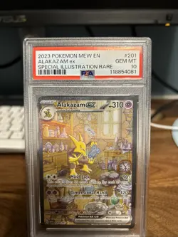 Pokemon Alakazam EX Holo Card 201/165 SV Scarlet & Violet 151 PSA Gem MT 10 - Image 4