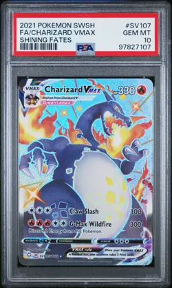 PSA 10 GEM MINT Charizard VMAX SV107/SV122 Shining Fates 2021 Pokemon Card - Image 1