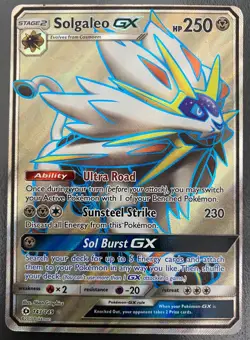 Solgaleo GX 143/149 Holo Ultra Rare Sun & Moon Base | LP | Pokemon Card TCG - Image 1