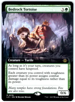 MTG Bedrock Tortoise 378 Extended Art Lost Caverns of Ixalan - Image 1