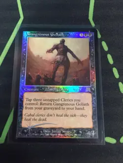 MTG Magic The Gathering Gangrenous Goliath LP Foil Black Zombie Commander - Image 1