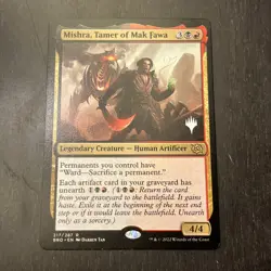 MTG STARTER COMMANDER DECK - Mishra, Tamer Of Mak Fawa Foil Promo - R/B Artifact - Image 1