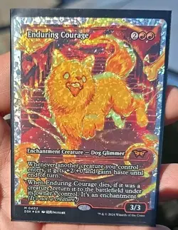 Enduring Courage (Japan Showcase) (Fracture Foil) Duskmourn Pack-to-Sleeve - Image 1