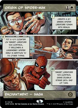 NM - Origin of Spider-Man Foil (Borderless) R Marvel's Spider-Man 218 - Image 1