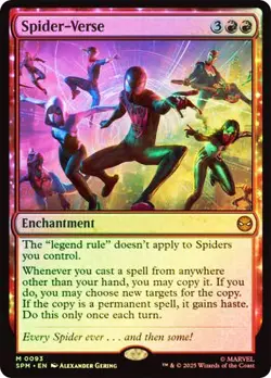 SPM Foil SPIDER-VERSE 1x Rare Magic Spider-Man MTG NM - Image 1