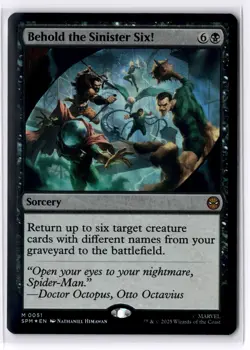 Behold the Sinister Six! 51 MTG Marvel's Spider-Man FOIL NM/M - Image 1