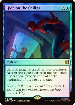 SPM Foil HIDE ON THE CEILING 1x Rare Magic Spider-Man MTG NM - Image 1