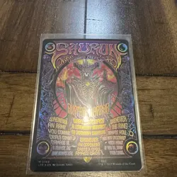 1x Sauron, the Dark Lord Borderless Poster FOIL LOTR MTG Pack Fresh - Image 1