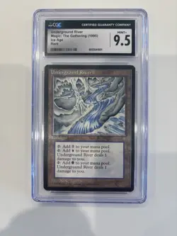 Mtg Ice Age Underground River - CGC 9.5 MINT+ - 1995 Rare - Image 1