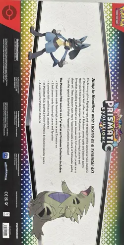 Pokemon TCG Prismatic Evolutions Lucario ex & Tyranitar Premium Collection New A - Image 2
