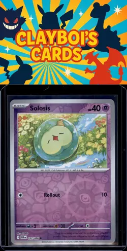 Solosis SV: Black Bolt Pokemon 037/086 Reverse Holo NM+ - Image 1