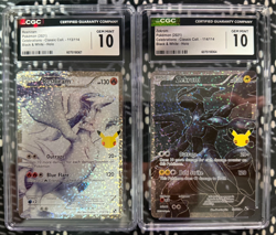 Pokemon Celebrations Reshiram 113/114 & Zekrom 114/114 CGC GEM MINT 10! - Image 1