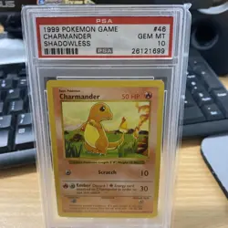 Pokemon 1999 Base Set Shadowless Charmander 46/102 PSA 10 GEM MINT WOTC - Image 4