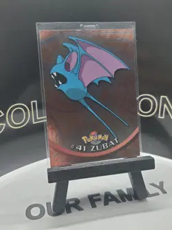 Zubat #41 Holo Foil Blue Logo Pokemon Topps TV Animation Edition - Image 2