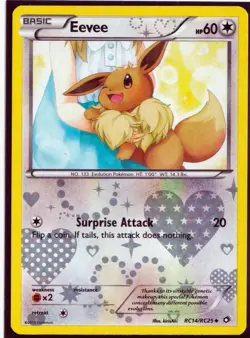 2013 EEVEE RC14 Legendary Treasures Pokemon Radiant Collection RARE- HOLO (E45) - Image 1