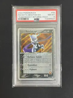 Mewtwo ex 2004 Pokemon EX PSA 8 Team Rocket Returns Holo 99/109 - Image 1