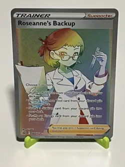Pokemon Roseanne's Backup 180/172 Brilliant Stars Secret Rare NM Condition - Image 1