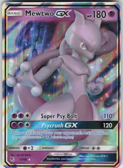 Pokemon Mewtwo GX 31/68 Hidden Fates Ultra Rare NM - Image 1