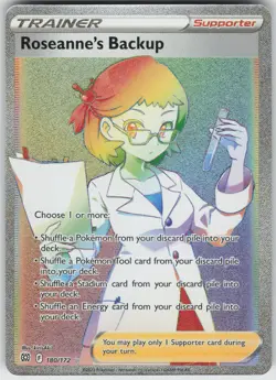 Pokemon Roseanne's Backup (Secret) 180/172 SWSH09: Brilliant Stars Secret Rare N - Image 1