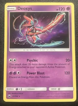 Pokemon TCG - Deoxys 67/168 - Sun & Moon Celestial Storm - Holo Rare NM - Image 1