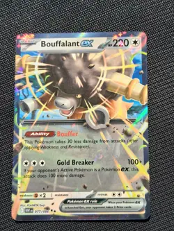 Bouffalant EX 077/086 Sv: White Flare Double Rare Holo Pokemon TCG NEAR MINT NM - Image 1