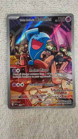 Pokemon Center Stamped Team Rocket's Wobbuffet 203 Destined Rivals ETB Promo- NM - Image 1