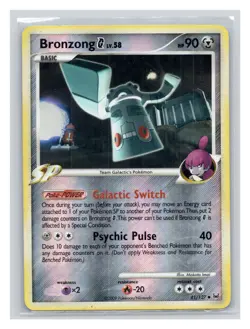 Pokemon TCG Bronzong G 41/127 Platinum Reverse Holo MP - Image 1