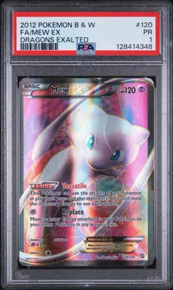 2012 Pokemon B&W Dragons Exalted FA/Mew EX PSA 1 VERY LOW POP - Image 1