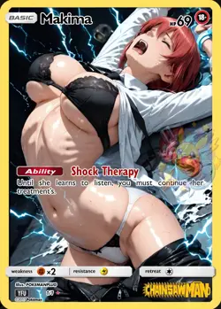 Makima Shock Waifu Sexy Doujin ACG Custom Trainer Art card - Image 1