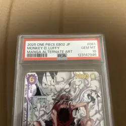 PSA10 One Piece Card LUFFY MANGA ONE PIECE ANIME 25TH COLLECTION EB02-061 - Image 5