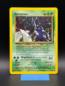 Pokemon TCG Heracross Neo Genesis Holo Card 6/111 Unlimited Rare LP - Image 1