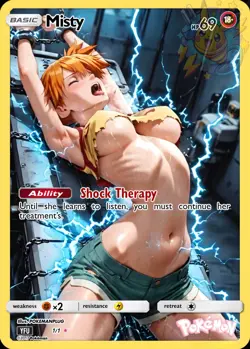 Misty Shock Waifu Sexy Doujin ACG Custom Trainer Art card - Image 1