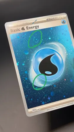 Water Energy 003 NM Cosmos Holo Double Swirl Pokemon Card! - Image 1