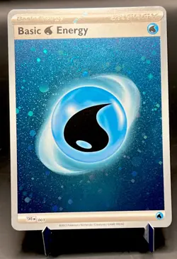 Water Energy 003 NM Cosmos Holo Double Swirl Pokemon Card! - Image 2