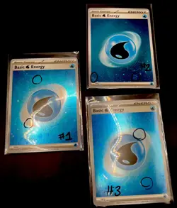 Water Energy 003 NM Cosmos Holo Double Swirl Pokemon Card! - Image 4
