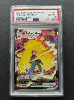 PSA 10 Pikachu VMAX 223/184 CSR s8b VMAX Climax Pokemon Card Japanese 2021 - Image 1
