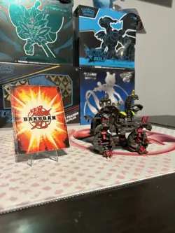 Bakugan Battle Brawlers Pyrus Maxus Helios 7 In 1 Completed With Card RARE SET - Image 4