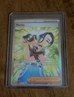 Pokemon TCG Perrin Card 220/167 Twilight Masquerade Special Illustration Rare - Image 1