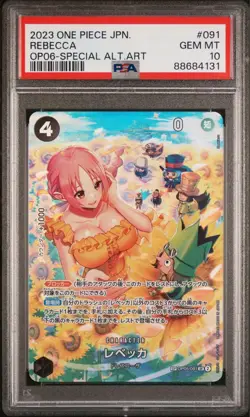 Rebecca PSA10 SR SP OP05 091 One Piece Card Two Legends Rare TCG - Image 1
