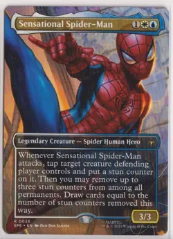 MTG Sensational SpiderMan (Borderless) Marvel's SpiderMan: Eternal Legal Regular - Image 1