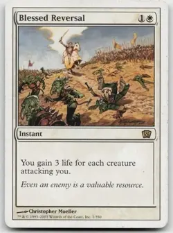 MTG Blessed Reversal R 8th Edition LP - Image 1