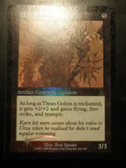 mtg magic golem thran golem urza's destiny FOIL ENGLISH destinee d'urza - Image 1