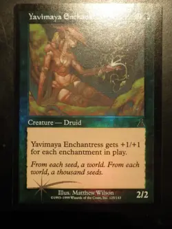 mtg magic Enchanteresse de la yavimaya enchantress urza's destiny FOIL ENGLISH - Image 1